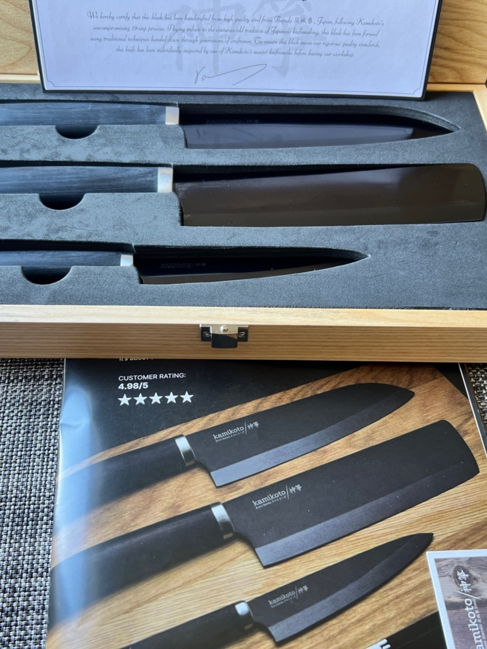 Kamikoto Kuro Knife Set.
